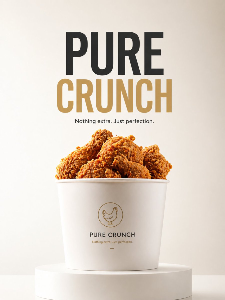 极简产品广告主图:PURE CRUNCH