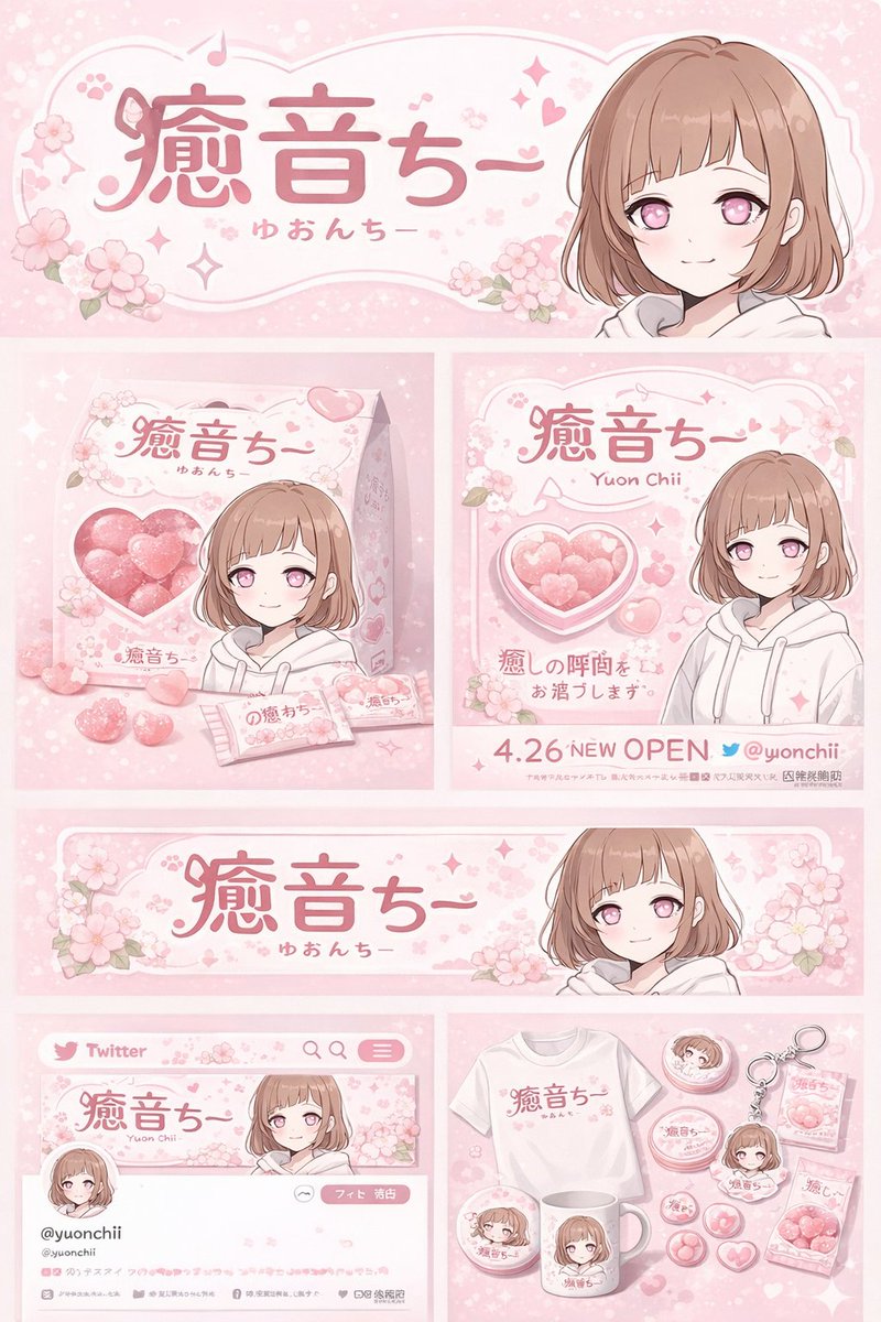动漫角色品牌形象与周边设计板